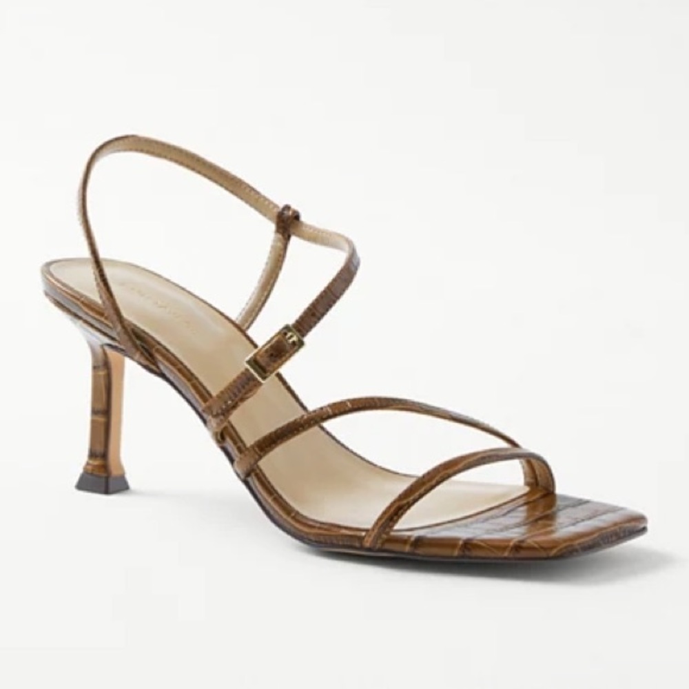 Embossed Strappy Heeled Sandals